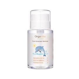 (Package Renewal) ORGABEBE Pure Sunscreen Remover 200ml – Pump-Type Cleansing Water for Mineral Sunscreen, pH 6.0 Toner with Phytotherapy & Soothing Care _ Made in KOREA  